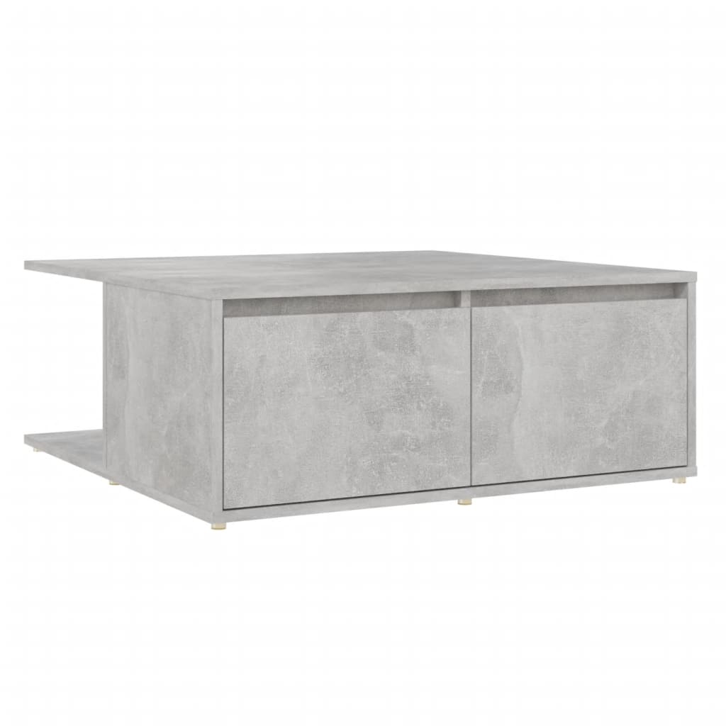 vidaXL Konferenční stolek betonově šedý 80 x 80 x 31 cm dřevotříska