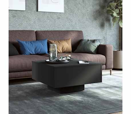 vidaXL طاولة قهوة أسود 60&times;60&times;31.5 سم خشب صناعي