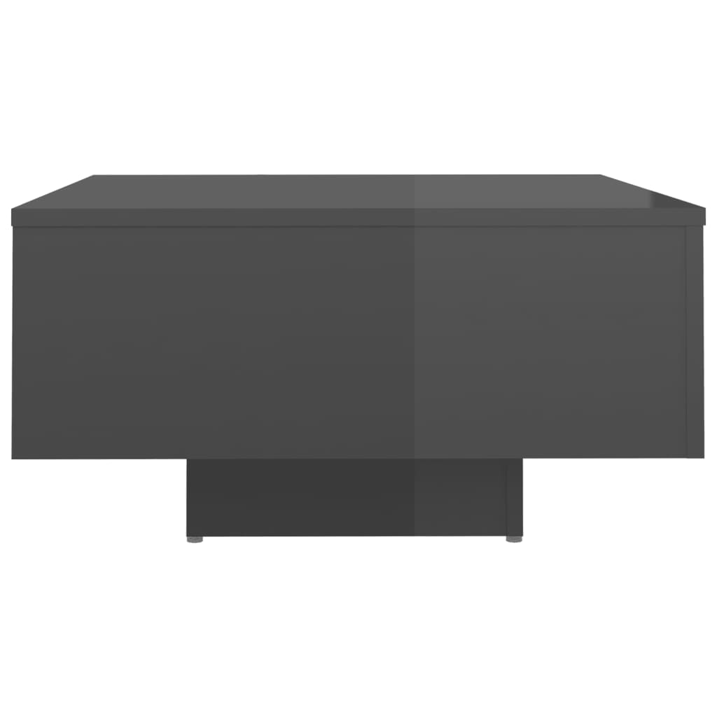 Măsuță de cafea, gri extra lucios, 60 x 60 x 31,5 cm, PAL
