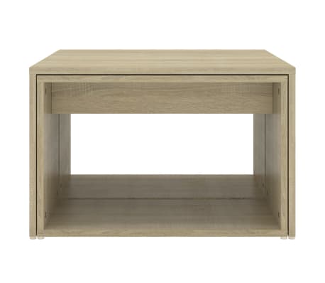 vidaXL 3-delige Salontafelset 60x60x38 cm sonoma eikenkleurig