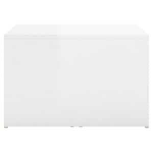 vidaXL Stablebart salongbordsett h&oslash;yglans hvit 60x60x38 cm