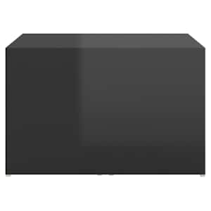 vidaXL Stablebart salongbordsett 3 deler høyglans svart 60x60x38 cm