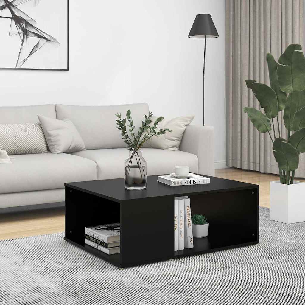 vidaXL Măsuță de cafea, negru , 90x67x33 cm, lemn prelucrat