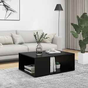 Klubska mizica črna 90x67x33 cm iverna plošča