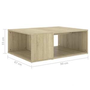 Konferenční stolek dub sonoma 90 x 67 x 33 cm kompozitní dřevo - obrázek 6