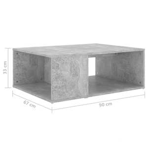 Konferenční stolek betonově šedý 90x67x33 cm kompozitní dřevo - obrázek 6