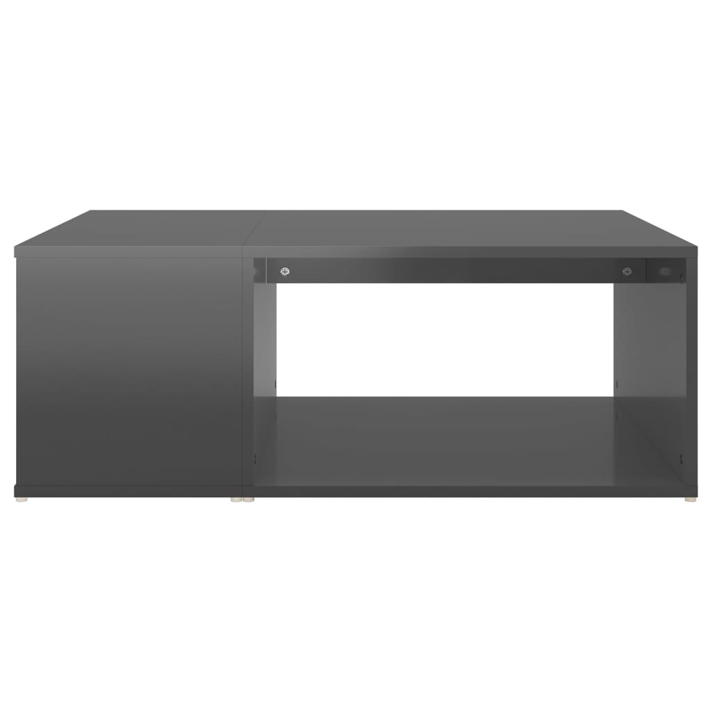 

vidaXL Salontafel 90x67x33 cm spaanplaat hoogglans grijs