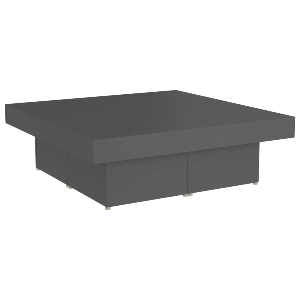 

vidaXL Coffee Table Gray 35.4"x35.4"x11" Engineered Wood