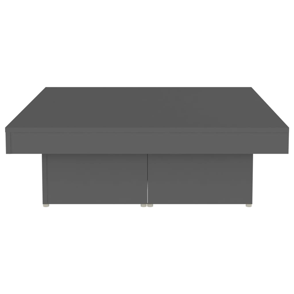 vidaXL Coffee Table Gray 35.4"x35.4"x11" Chipboard