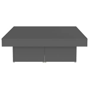 Konferenční stolek šedý 90 x 90 x 28 cm dřevotříska - obrázek 5