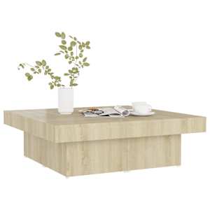 Konferenční stolek dub sonoma 90 x 90 x 28 cm dřevotříska - obrázek 3