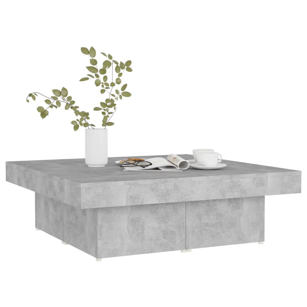 

vidaXL Salontafel 90x90x28 cm spaanplaat betongrijs