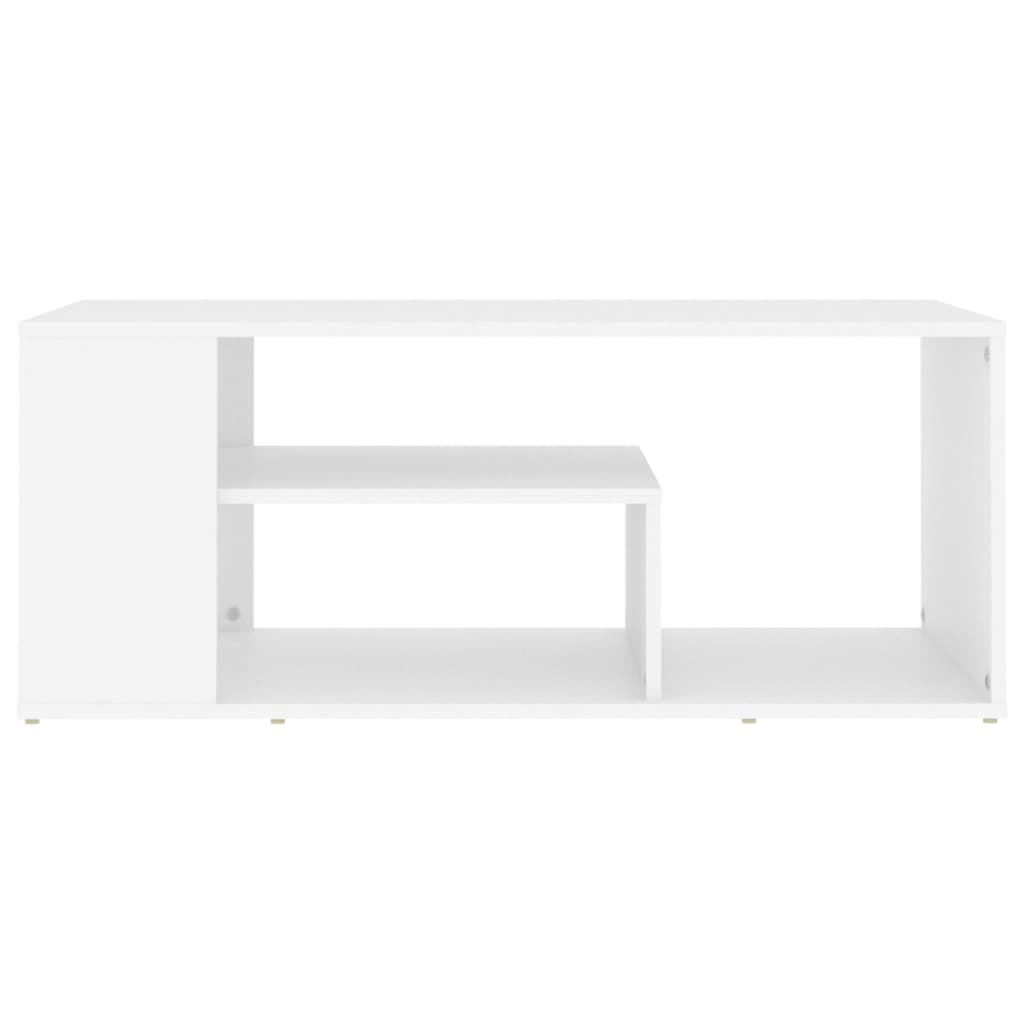 vidaXL Coffee Table White 39.4"x19.7"x15.7" Chipboard