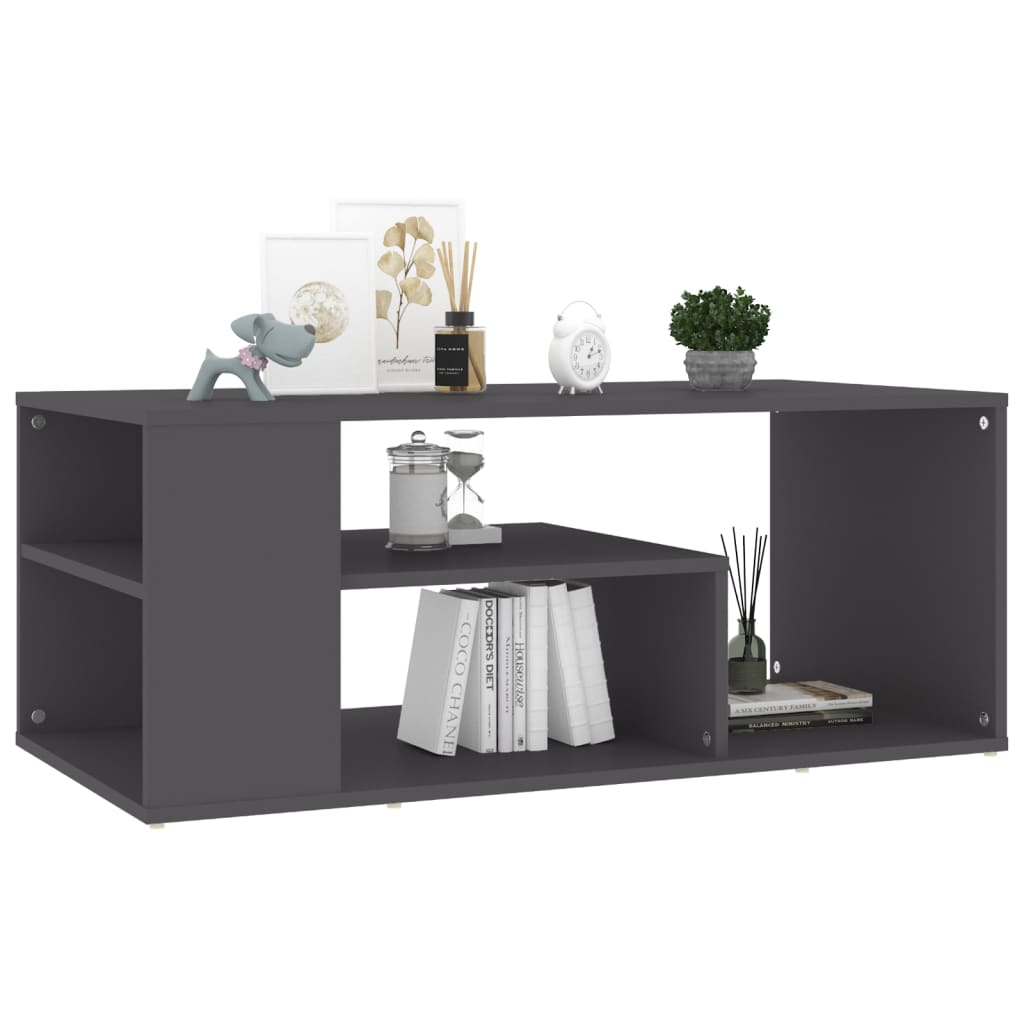 

vidaXL Salontafel 100x50x40 cm spaanplaat grijs