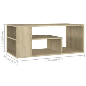 Konferenční stolek dub sonoma 100x50x40 cm kompozitní dřevo - obrázek 6