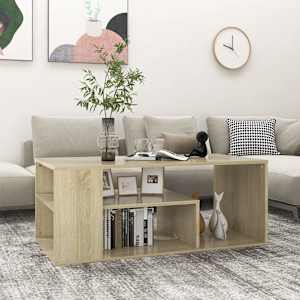 Klubska mizica sonoma hrast 100x50x40 cm iverna plošča