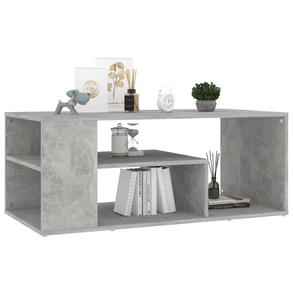 

vidaXL Salontafel 100x50x40 cm spaanplaat betongrijs