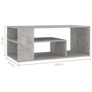 Konferenční stolek betonově šedý 100x50x40 cm kompozitní dřevo - obrázek 6