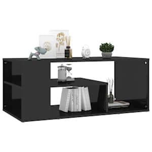 vidaXL Coffee Table High Gloss Black 100x50x40 cm Engineered Wood