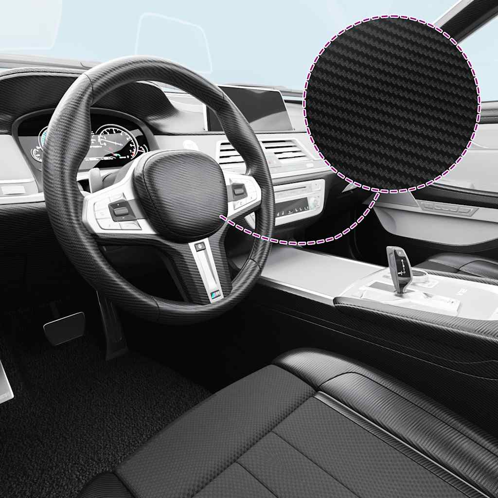 Fólia na automobily 3D čierna 100x150 cm 210714