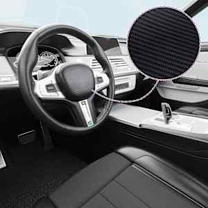 Folija za avto 2 kosa 3D črna 100x150 cm + 50x150 cm