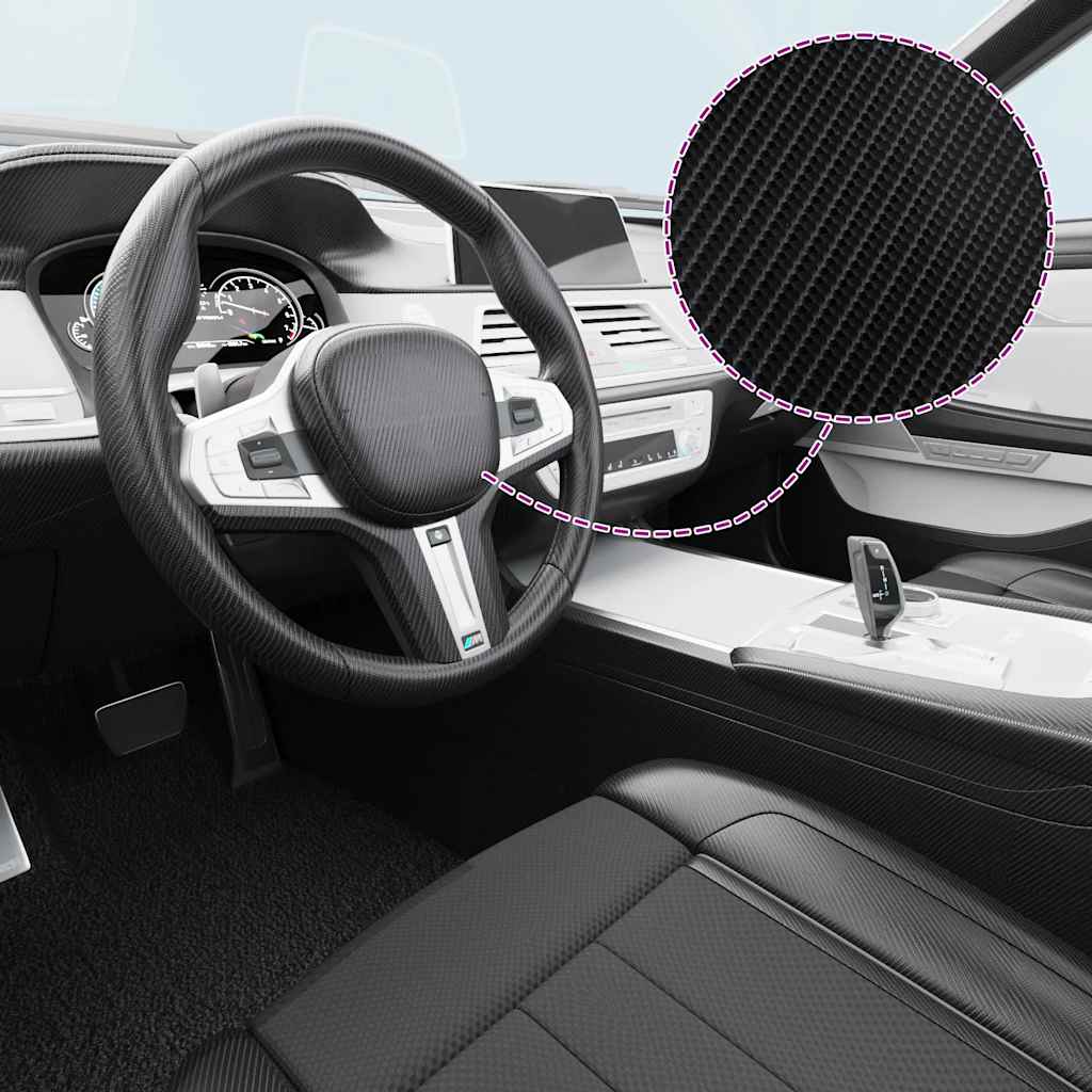 Fólia na automobily 2 ks 4D čierna 100x150 cm 210722