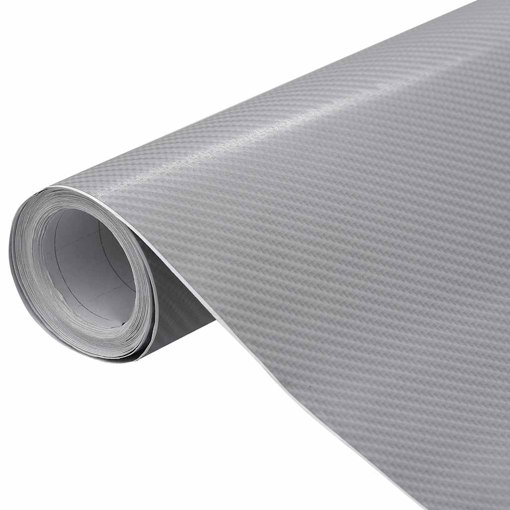 vidaXL Fólie na auto 2 ks 4D stříbrné 100 x 150 cm + 50 x 150 cm