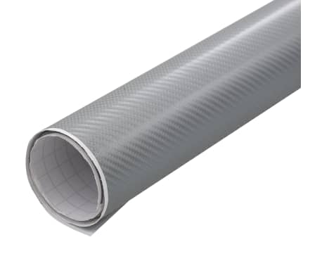 vidaXL Autofolien 2 Stk. 4D Silber 100x150 cm+50x150 cm