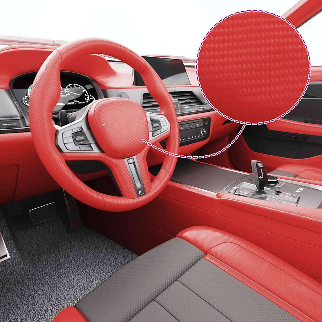 Fólia na automobily 2 ks 4D červená 100x150 cm+50x150 cm 210730
