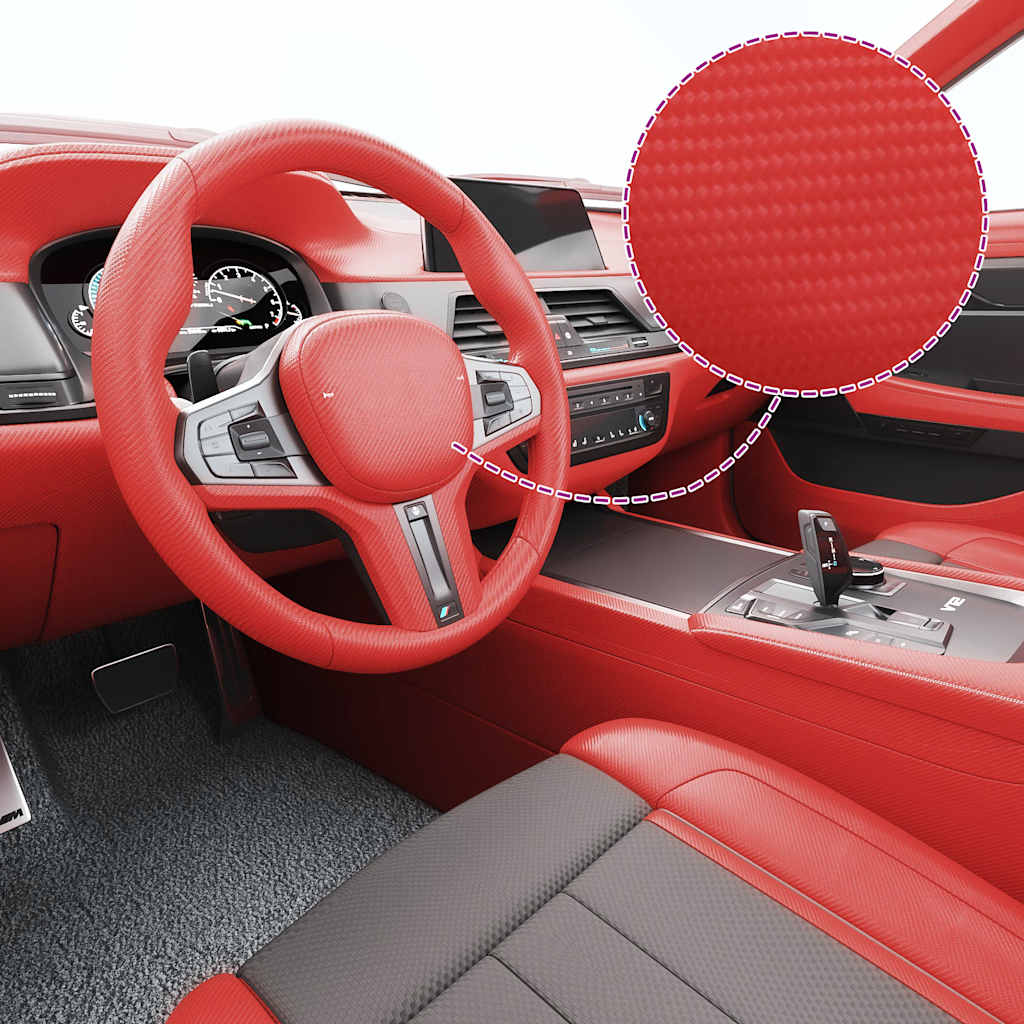 Fólia na automobily 2 ks 4D červená 100x150 cm 210731