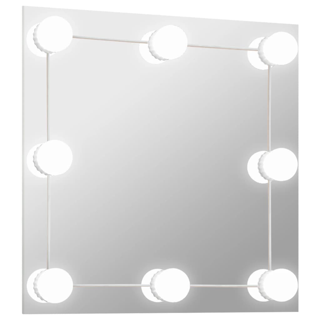 Wandspiegel mit LED-Beleuchtung Quadratisch Glas | Stepinfit.de