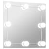 vidaXL seinapeegel LED-tuledega, kandiline, klaas