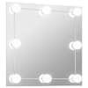 vidaXL seinapeegel LED-tuledega, kandiline, klaas