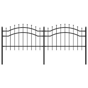 vidaXL aiapiire Woerden odaotsaga, must, 240 x 75 cm, teras