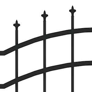 Zahradní plot Woerden s kopím nahoře černý 240 x 75 cm ocelový - obrázek 5