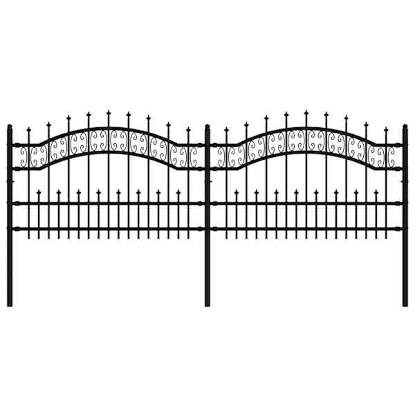 vidaXL aiapiire KAMPEN odaotsaga, must, 240 x 75 cm, teras