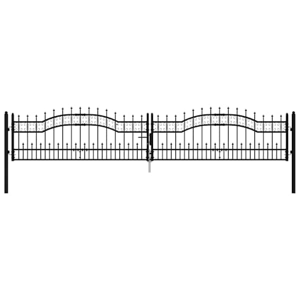 vidaXL aiav&auml;rav KAMPEN odaotsaga, must, 394,5 x 78 cm, teras