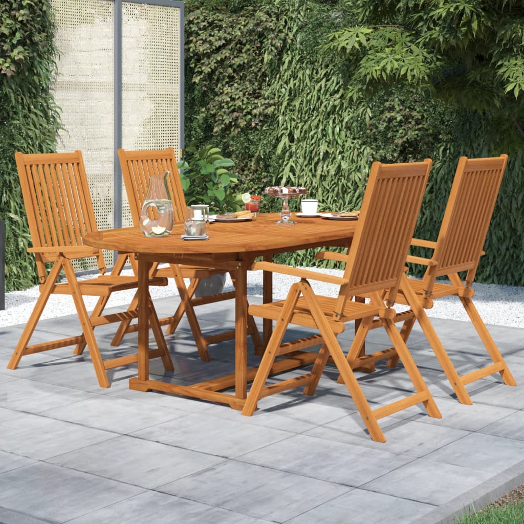 vidaXL Ensemble de salle à manger de jardin 5 pcs Bois d'acacia massif