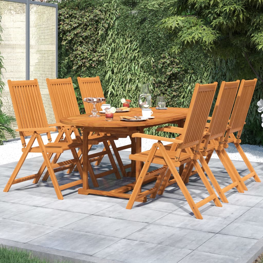 Ensemble de salle à manger de jardin 7 pcs Bois d'acacia massif