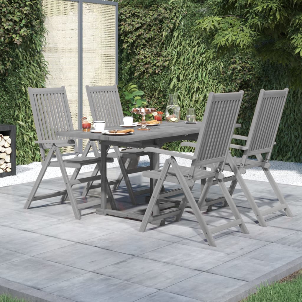 Ensemble de salle à manger de jardin 5 pcs Bois d'acacia solide