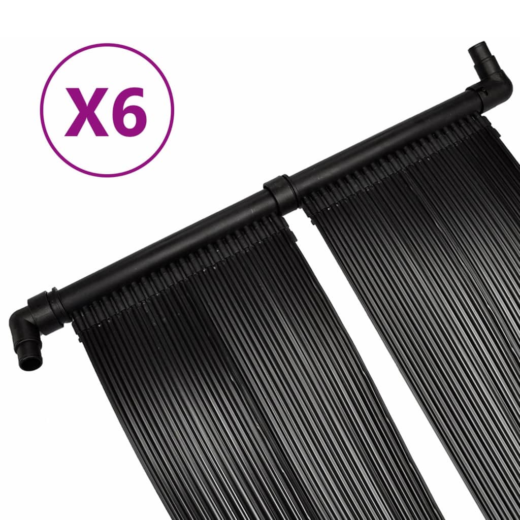 vidaXL Solárny panel na ohrev vody v bazéne 6 ks 80x620 cm