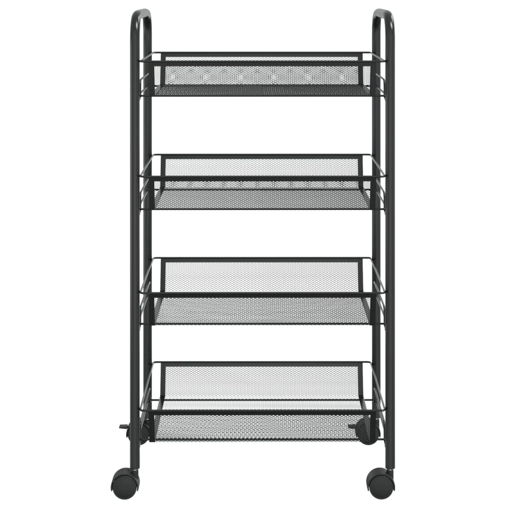 

vidaXL Keukentrolley 4-laags 46x26x85 cm ijzer zwart