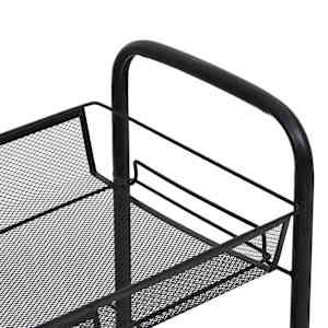 Kuchyňský vozík s 5 patry černý 46 x 26 x 105 cm železo - obrázek 5