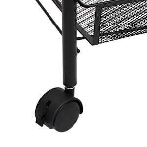 Kuchyňský vozík s 5 patry černý 46 x 26 x 105 cm železo - obrázek 6