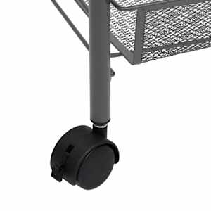 Kuchyňský vozík s 5 patry šedý 46 x 26 x 105 cm železo - obrázek 6