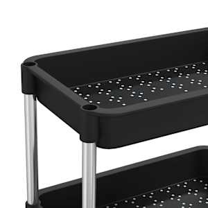 Kuchyňský vozík s 5 patry černý 42x29x128 cm železo a ABS - obrázek 5