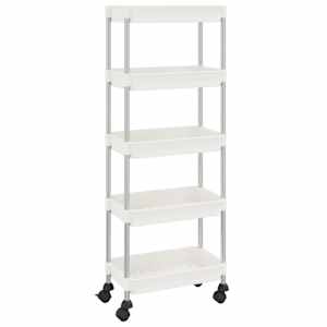 Kuchyňský vozík s 5 patry bílý 42x29x128 cm železo a ABS - obrázek 2