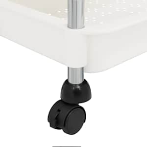 Kuchyňský vozík s 5 patry bílý 42x29x128 cm železo a ABS - obrázek 6