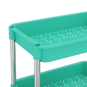 Kuchyňský vozík s 5 patry tyrkysový 42x29x128 cm železo a ABS - obrázek 5