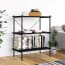  vidaXL fekete 3 szintes polcrendszer 80x40x92 cm termék 2. képe